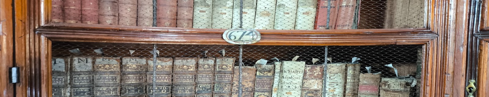 Bookshelf with books